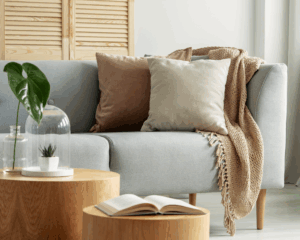 Clean Sofa in cozy living room