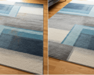before and after area rug cleaning